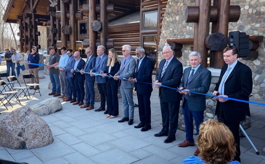 Officials cut a ribbon, opening a new welcome center on Interstate-64 in northern Posey County, IN