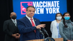 Gov. Andrew Cuomo speaks Thursday at a pop-up vaccination site in Buffalo.