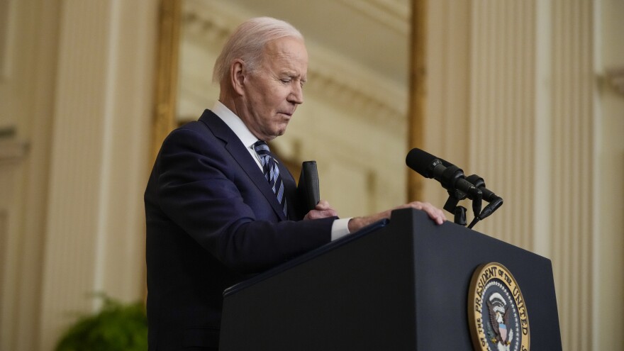 The latest NPR/<em>PBS NewsHour</em>/Marist survey, which was conducted before Russia's invasion of Ukraine, has stark numbers for President Biden.