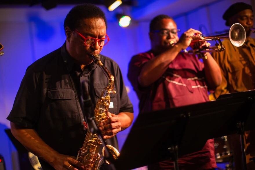 Alto saxophone great Vincent Herring brought his new all-star band Something Else! to the KNKX studios fin 2024.