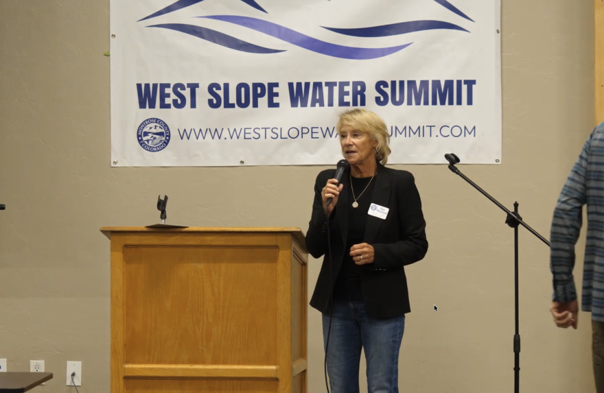 Montrose County Commissioner Sue Hansen kickis off the Mid-year West Slope Water Summit