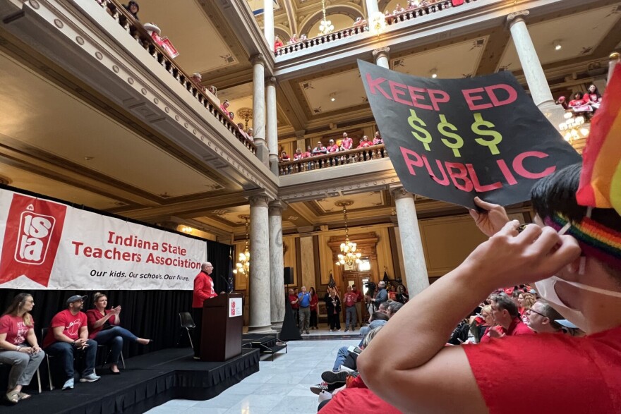 The union representing professional staff at the Indiana State Teachers Association filed several unfair labor practice charges with the National Labor Relations Board.