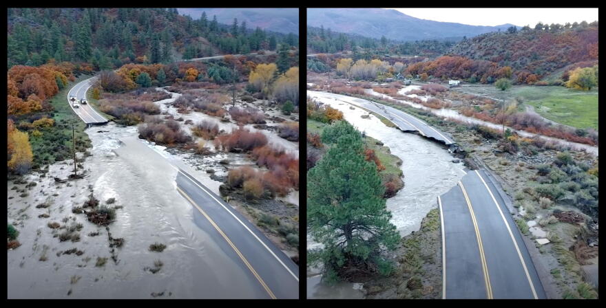 Flooding in October, 2026 damaged stretches of CO Highway 151, between Pagosa Springs and Arboles, CO.