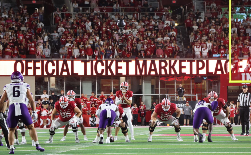Photos from Indiana's Friday night win over Northwestern at Memorial Stadium. 