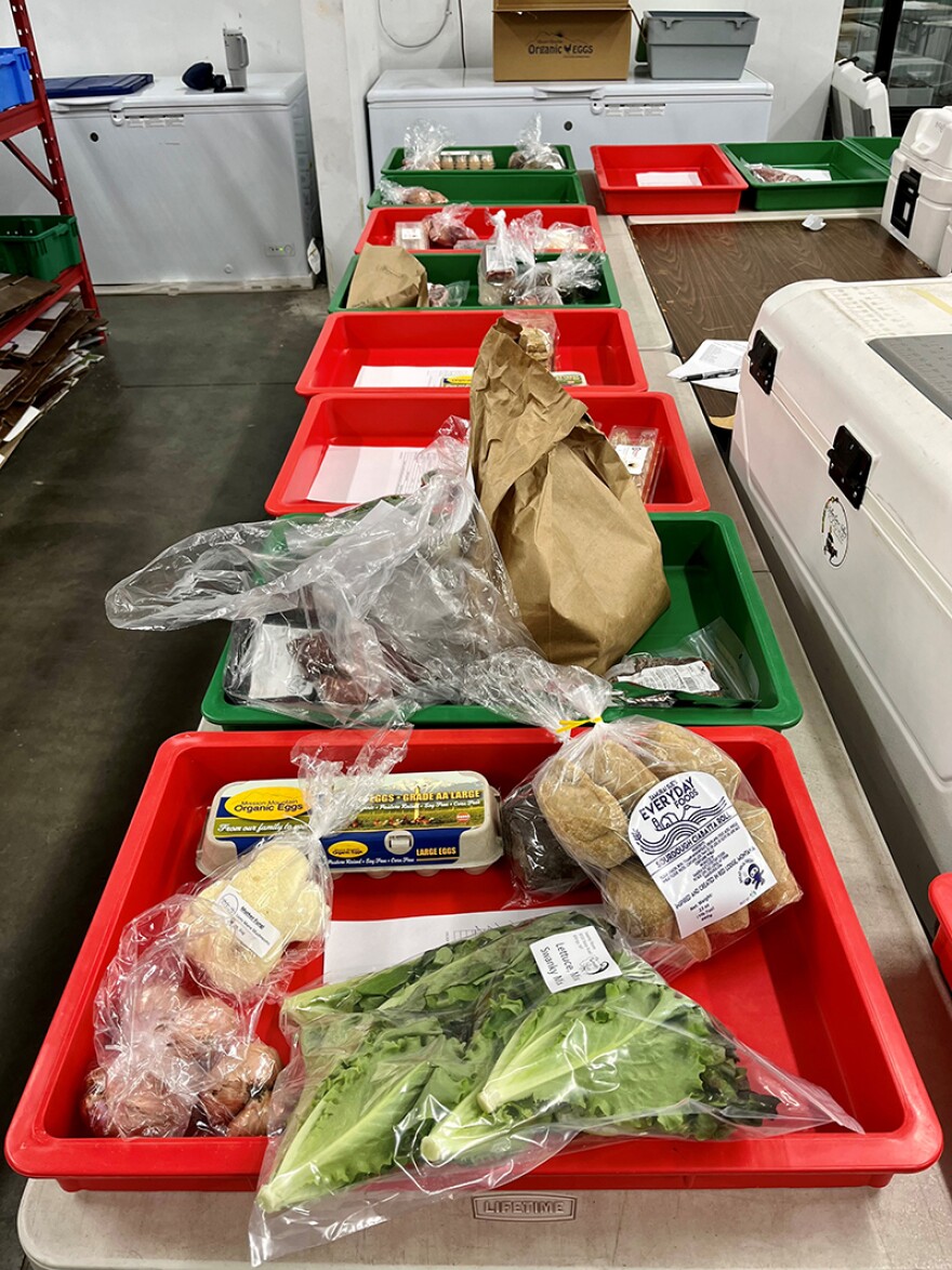 Orders being filled at the Yellowstone Valley Food Hub