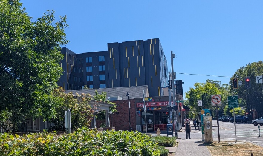 The corner of East 13th Ave, and Alder St. in Eugene will look very different with a 15-story apartment building.