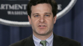 In this Jan. 12, 2005 file photo, Assistant Attorney General, Christopher Wray speaks at a press conference at the Justice Dept. in Washington. President Donald Trump has picked a longtime lawyer and former Justice Department official to be the next FBI director. Trump said on Twitter Wednesday that he will be nominating Christopher Wray, calling him “a man of impeccable credentials.” (Lawrence Jackson/AP)