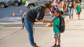 Students from Nāʻālehu Elementary returned to in-person learning at a temporary location