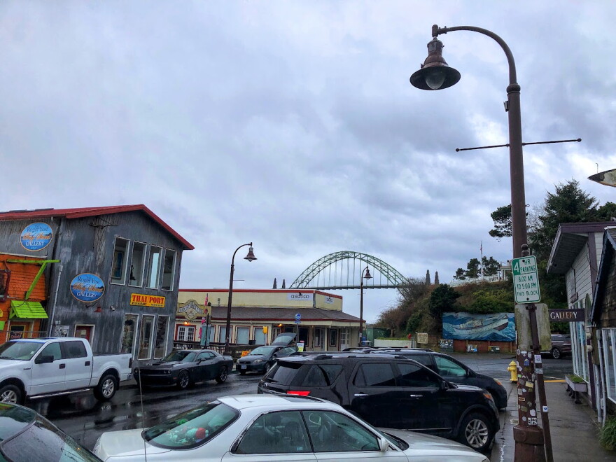Coastal downtown area.