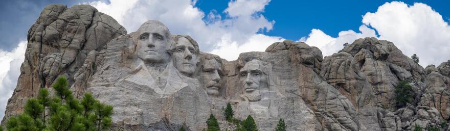 Mount Rushmore is shown in the South Dakota Black Hills area in this image from the National Park Service.