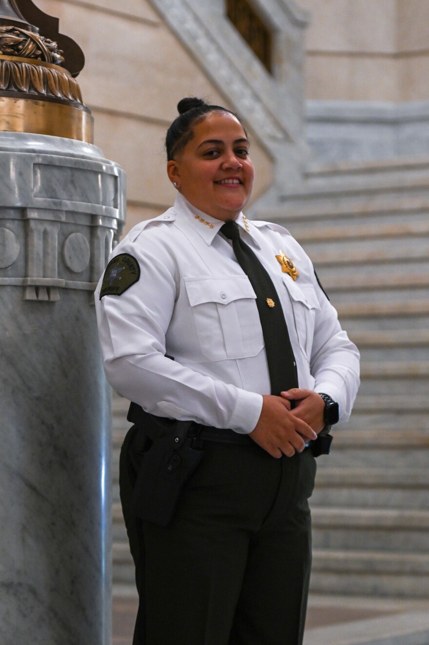 After two military deployments, Genesis Arias started working for Luzerne County full-time in 2019.