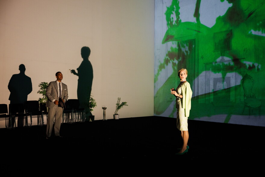 Branden Lindsay (as Dr. Cukrowicz) and Tina Benko (as Mrs. Venable) in the operatic production of 'Suddenly Last Summer.'