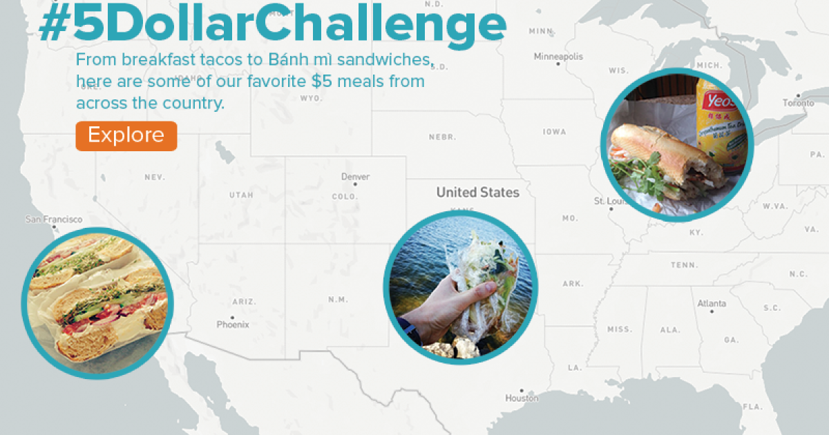 Npr Program Types #5DollarChallenge: We Mapped Out The Best Meals You Can Buy For Five ...