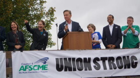 Ned Lamont addresses a campaign union rally in November 2018.