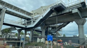 A file photo of the Honolulu rail station at the airport.