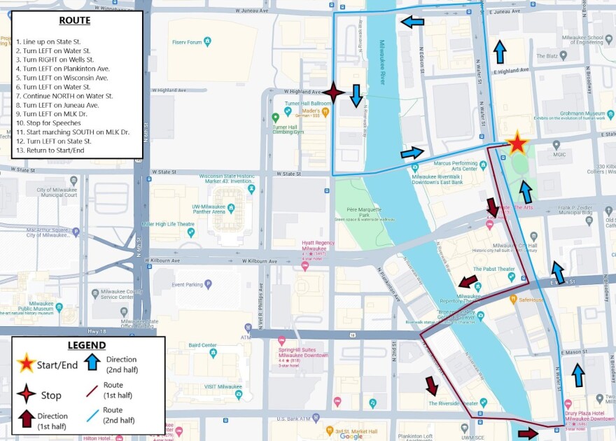 The Coalition to March on the RNC route map, released Friday Juul