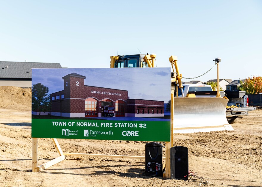 An artist's rendering of the new fire station being built in Normal