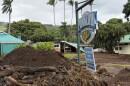 Recovery efforts are still underway near the Punaluʻu Bake Shop where Hurricane Lala swept through and caused extensive damage in August.