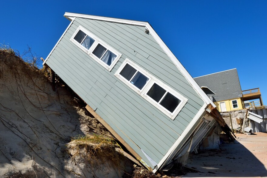 House damaged by Hurricane Irma