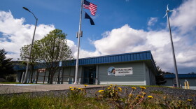 The Kodiak Island Borough’s Building on a bright, sunny day, June 12, 2023. (Brian Venua/KMXT)