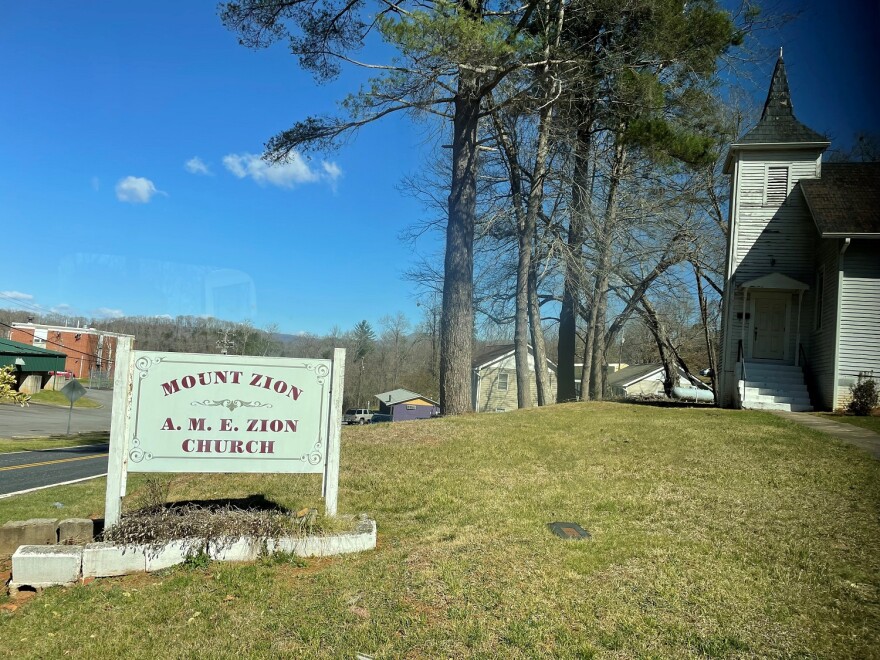 In 1929, the Mt. Zion AME Zion Church and graveyard was relocated from the Western Carolina University campus to land nearby not owned by the university.