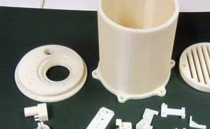 A 3-D printed model of the canister.