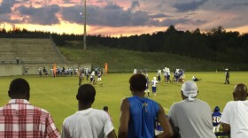 The local middle school plays its annual homecoming football game at Wilcox Central High in Camden, Alabama.
