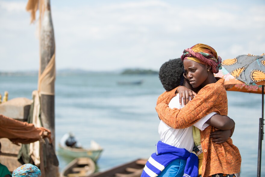 Madina Nalwanga and Lupita Nyong'o in <em>Queen of Katwe</em>, the true story of a young girl from the streets of rural Uganda whose world rapidly changes when she is introduced to the game of chess.
