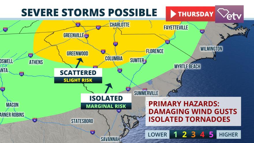 Halloween Storm Risk over South Carolina