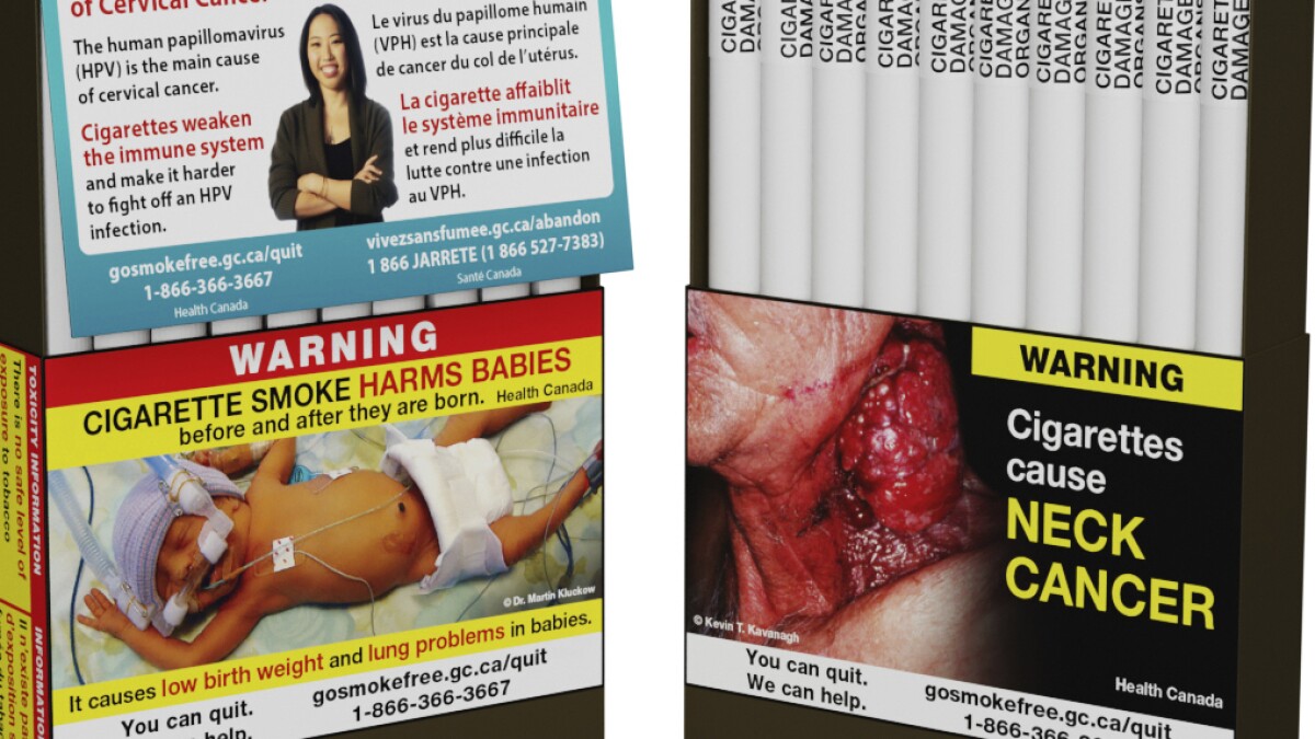 how much is a cigarette pack in canada packages will be the 'ugliest colour the world' starting in November Individual cigarettes in Canada will