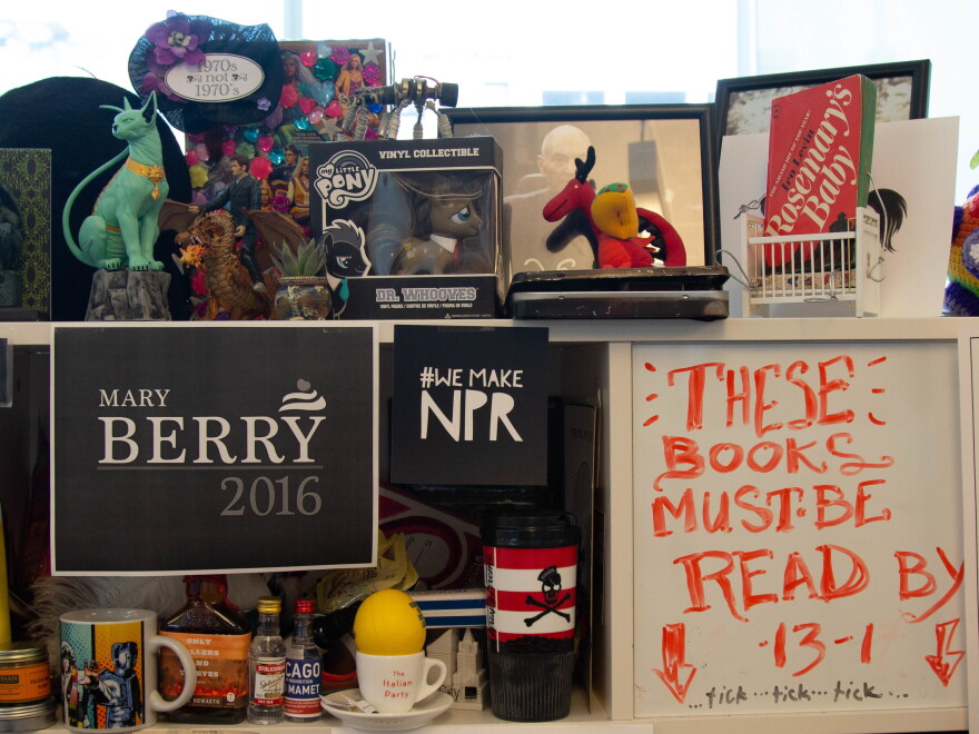 Petra's desk on the fourth floor.