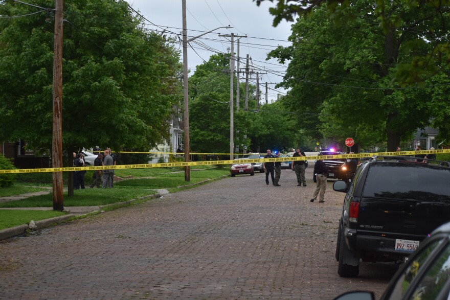 The scene in the 2300 block of N. Maryland in Peoria on May 20, 2020 after a child was shot in the chest. 