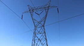 A transmission line in northeast Oklahoma.