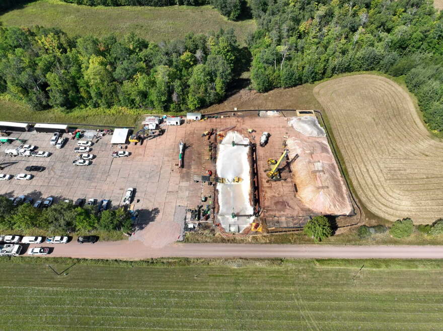 Photo of work at portion of Line 5 in Iron County, Wisconsin