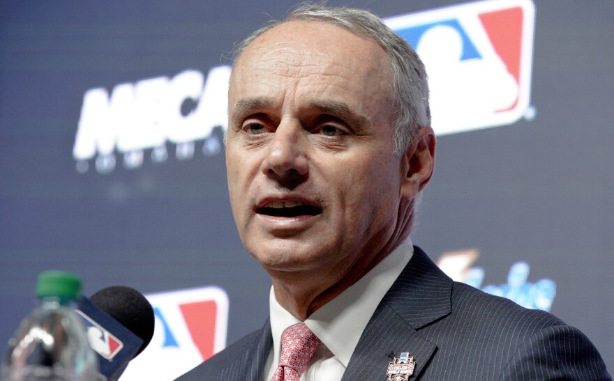 Major League Baseball Commissioner Rob Manfred at a June 2018 event.