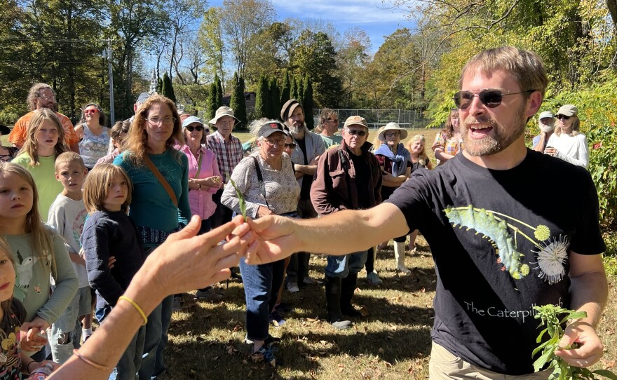 During Riverfest's second half on Saturday, local naturalist and field botanist Charley Eiseman took dozens of people on a tour along the Westfield River, noting the diverse ecosystem of plants, fungus and insects that exists along the waterway.