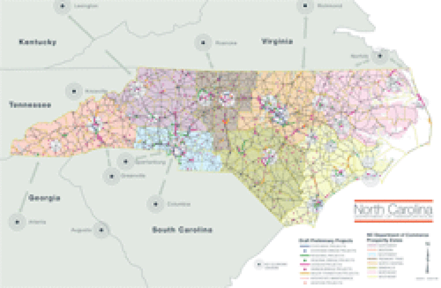 A map of the Strategic Transportation Investments proposed projects.