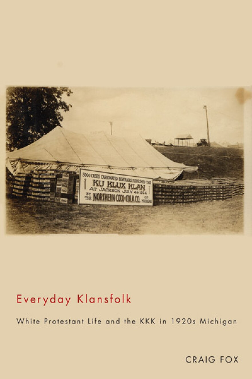 A photo of a Klan 4th of July party in Jackson, Michigan on the cover of Everyday Klansfolk Courtesy: Michigan State University Press