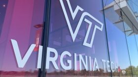 A view outside the Virginia Tech Innovation Campus Academic Building One in Alexandria.