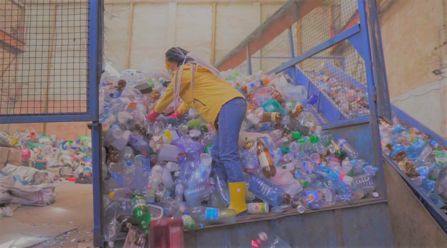 The plastics waste problem is a mounting global issue. Less than ten percent of plastic products are recycled.