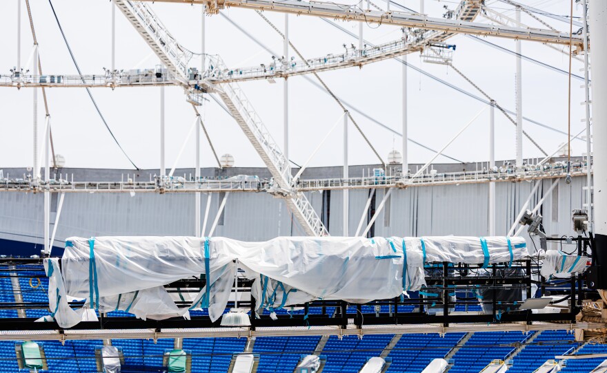 The City of St. Petersburg is working on Tropicana Field to get the stadium ready for the Tampa Bay Rays' 2026 season.