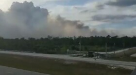 Four brush fires burning a total of about 400 acres have shut down a section of Interstate 75 in southwest Florida.