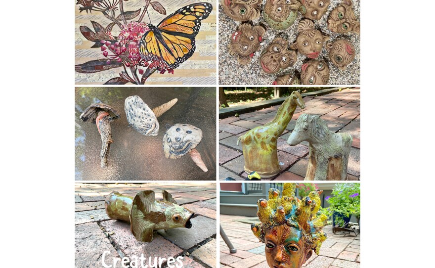 When the Art Sisters get together once a month, they pull a word out of a bag. That inspires the creations they will discuss when they get together the next time.