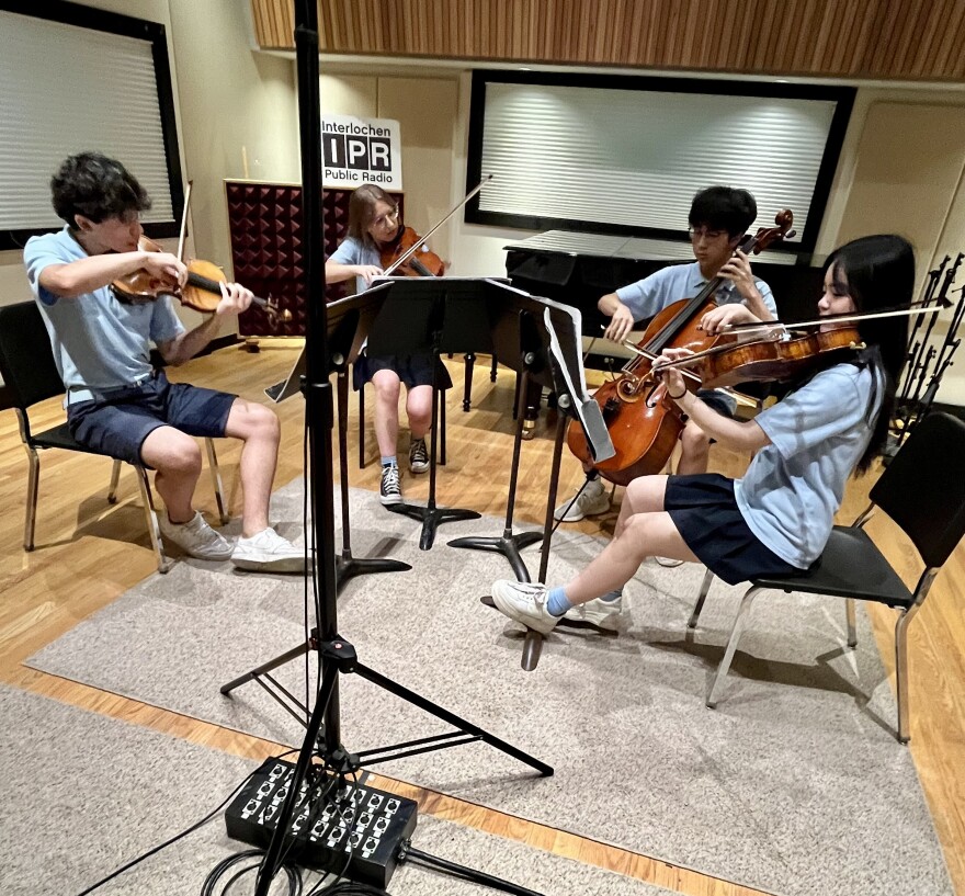 L to R: Guillem Baviera Fuste, Hannah Schweiger, Aiden Ko, Dana Wang