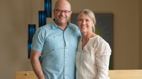 James and Wendy Ruchti pose for a photo on Idaho State University's Pocatello campus on Saturday, March 19, 2022.
