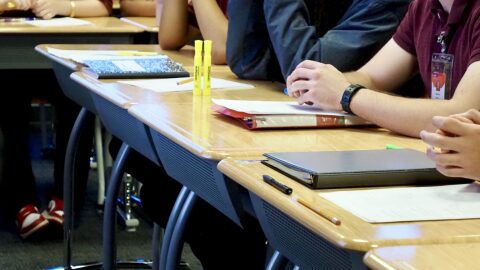 Students sit at desks in an English language arts classroom at Dove Science Academy in Warr Acres on Aug. 19. Results of reading and math tests show a significant statewide swing as a result of more rigorous scoring.