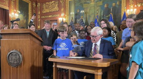 Democratic Wisconsin Gov. Tony Evers signed a two-year spending plan into law.