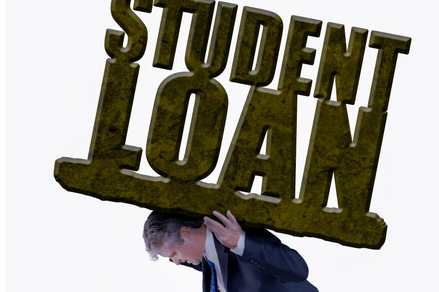 Illustration: The AP reports that as of Sept. of 2025, 44,000 additional Connecticut residents have defaulted on their loans. Currently 91,000 are in default.