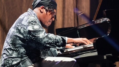  Jahari Stampley performing at the Perelman Performing Arts Center in New York on Oct. 15, during the Hancock Institute of Jazz International Piano Competition.