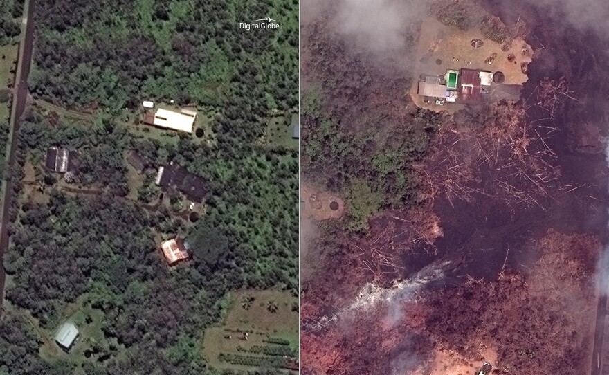 The Leilani Estates neighborhood, near Pahoa, where numerous homes have been destroyed by lava from Kilauea.